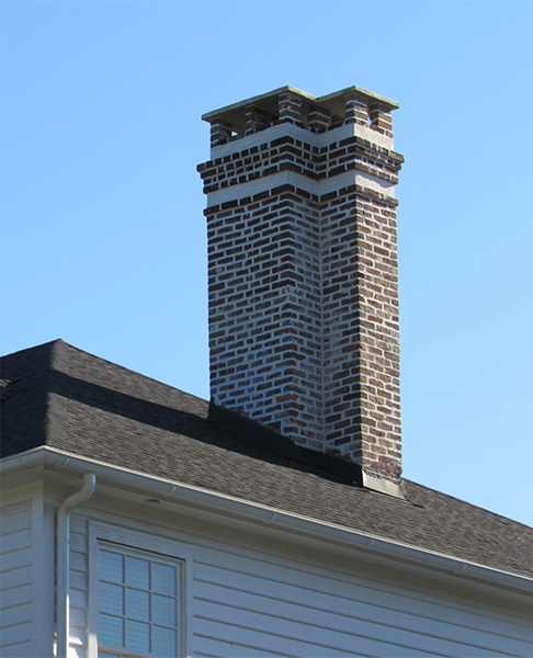 modern brick chimney