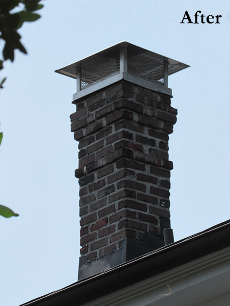 chimney with a cap